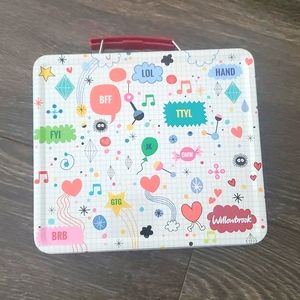 🟢🖤 Kids Lunch Box - Tin Carry Case For School Lunch/Snacks